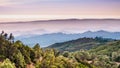 Sunset views in Santa Cruz mountains Royalty Free Stock Photo