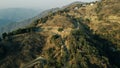 Sunset views of the south San Francisco bay area and hills from the top of Mt Hamilton Royalty Free Stock Photo