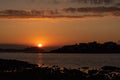 Sunset in the Vigo estuary Royalty Free Stock Photo