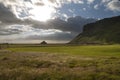 Sunset in Vik in Iceland