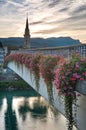 Sunset in Villach, KÃÂ¤rnten, Austria Royalty Free Stock Photo