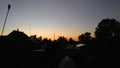 Sunset in the village Royalty Free Stock Photo