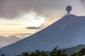 Sunset volcano eruption, Guatemala