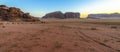 Sunset in Wadi Rum desert, Jordan Royalty Free Stock Photo