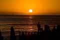 Sunset at Waikiki Beach Royalty Free Stock Photo