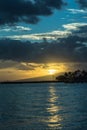 Sunset at Waikiki Beach, Oahu, Hawaii Royalty Free Stock Photo