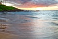 Sunset at Wailea Beach Royalty Free Stock Photo