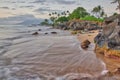 Sunset at Wailea Beach Royalty Free Stock Photo