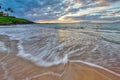 Sunset at Wailea Beach Royalty Free Stock Photo