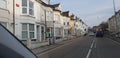 Sunset walk boulevard sea beach pepples rides Brighton marina Royalty Free Stock Photo