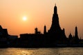 Sunset at Wat Arun Temple, Thailand