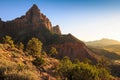 Sunset on the Watchman, Zion National Park, Utah Royalty Free Stock Photo