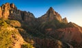 Sunset on the Watchman, Zion National Park, Utah Royalty Free Stock Photo