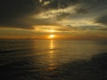 Sunset on the Water in Lido Beach, Florida Royalty Free Stock Photo