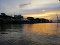 Sunset at waterfront kuching sarawak