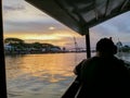 Sunset at waterfront kuching sarawak