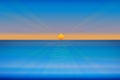 Sunset and waves vector image design Royalty Free Stock Photo