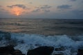 Sunset and Waves at Red Sea Jeddah.