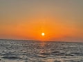 Sunset and waves on TaiO Hong Hong Royalty Free Stock Photo