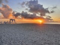 Sunset wedding in sandbanks