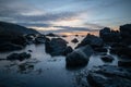 Sunset in the Wellington region of New Zealand: Pukerua Bay long exposure