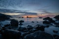 Sunset in the Wellington region of New Zealand: Pukerua Bay long exposure