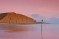 Sunset in West Bay, Dorset, England. Royalty Free Stock Photo