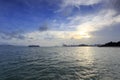 Sunset at west beach of gulangyu islet Royalty Free Stock Photo