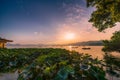 Sunset at West Lake in Hangzhou, China Royalty Free Stock Photo