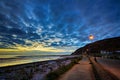 Sunset at West Shore, Llandudno Royalty Free Stock Photo