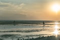 Sunset whit Horse riders on Gili Trawangan Island, Lombok, Indonesia