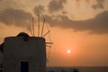 Sunset by the Windmills Royalty Free Stock Photo