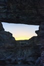 Sunset at the window of Isalo, Madagascar Royalty Free Stock Photo