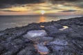 Sunset at Witches Point at Dunraven bay