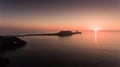 Sunset at Worms head rhossili bay Royalty Free Stock Photo