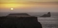 Sunset at Worms Head Royalty Free Stock Photo