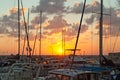 Sunset in Yaffo port