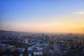 The sunset on Yerevan