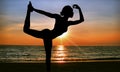 Sunset yoga Royalty Free Stock Photo