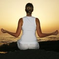 Sunset Yoga Royalty Free Stock Photo