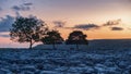 Sunset in the Yorkshire Dales Royalty Free Stock Photo