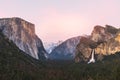 Sunset at Yosemite National park,California,usa. Royalty Free Stock Photo