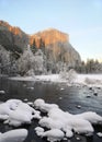 Sunset on Yosemite valley Royalty Free Stock Photo