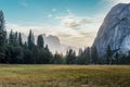 Sunset in the Yosemite Valley, Yosemite National Park Royalty Free Stock Photo