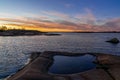 Sunset at Ytre Hvaler, a national park in Norway