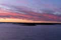 Sunset at Ytre Hvaler, a national park in Norway