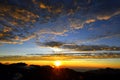Sunset in yushan national park Royalty Free Stock Photo