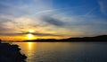 Sunset Zadar Solaris Adriatic sea Royalty Free Stock Photo