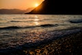 Sunset at Zakynthos island Royalty Free Stock Photo