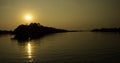 Sunset in Zambezi River Royalty Free Stock Photo